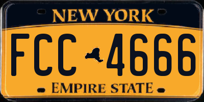 NY license plate FCC4666
