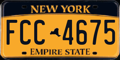 NY license plate FCC4675