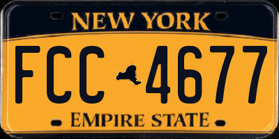 NY license plate FCC4677