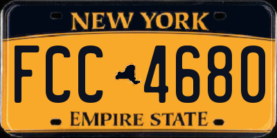 NY license plate FCC4680