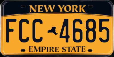 NY license plate FCC4685