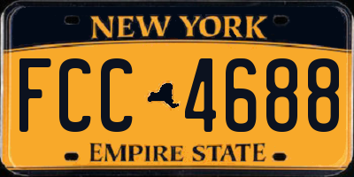NY license plate FCC4688