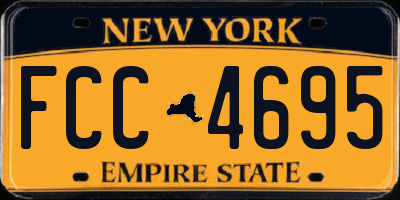 NY license plate FCC4695