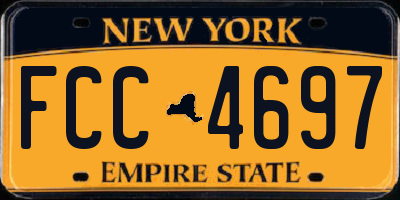 NY license plate FCC4697