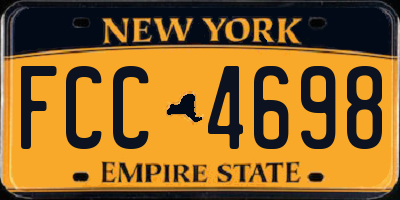 NY license plate FCC4698