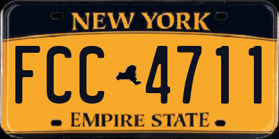 NY license plate FCC4711