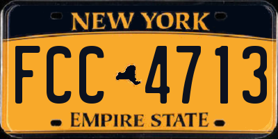 NY license plate FCC4713