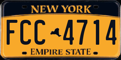 NY license plate FCC4714