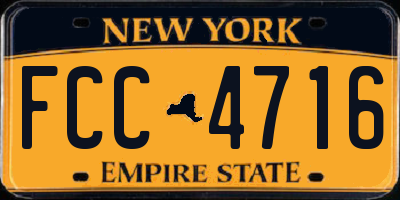 NY license plate FCC4716