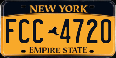 NY license plate FCC4720
