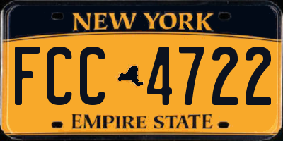 NY license plate FCC4722
