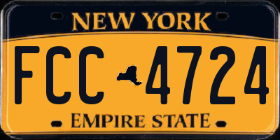 NY license plate FCC4724