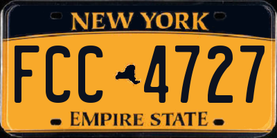 NY license plate FCC4727