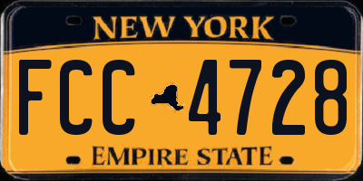 NY license plate FCC4728
