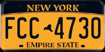 NY license plate FCC4730