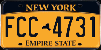 NY license plate FCC4731