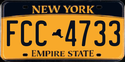 NY license plate FCC4733