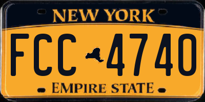 NY license plate FCC4740