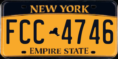 NY license plate FCC4746