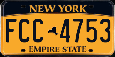 NY license plate FCC4753
