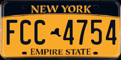 NY license plate FCC4754