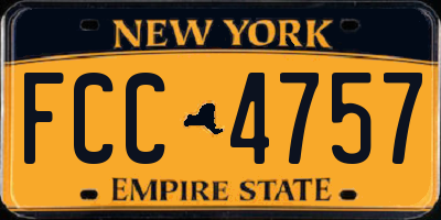NY license plate FCC4757