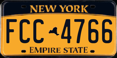 NY license plate FCC4766