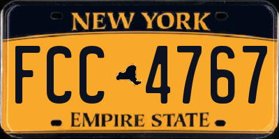 NY license plate FCC4767