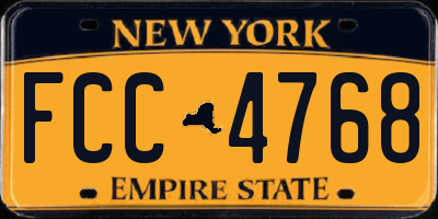 NY license plate FCC4768