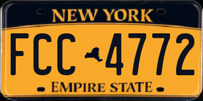 NY license plate FCC4772