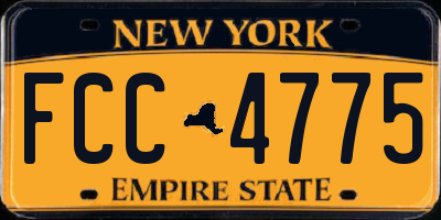 NY license plate FCC4775