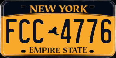 NY license plate FCC4776