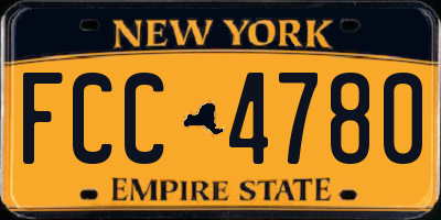 NY license plate FCC4780