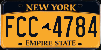 NY license plate FCC4784