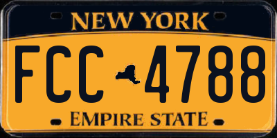 NY license plate FCC4788