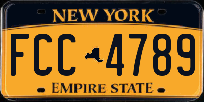 NY license plate FCC4789