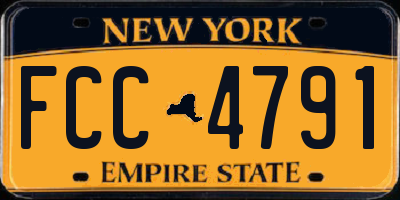 NY license plate FCC4791