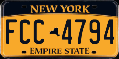 NY license plate FCC4794