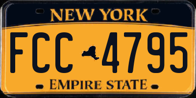 NY license plate FCC4795