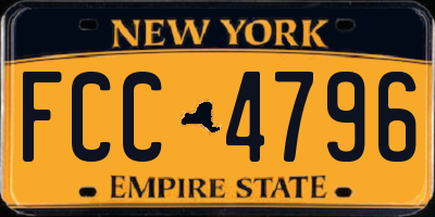 NY license plate FCC4796