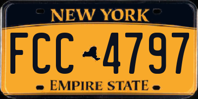 NY license plate FCC4797