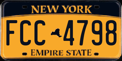 NY license plate FCC4798