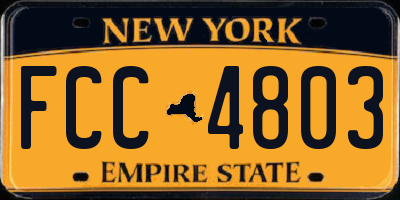 NY license plate FCC4803