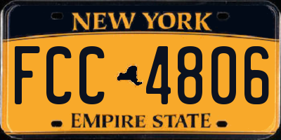 NY license plate FCC4806