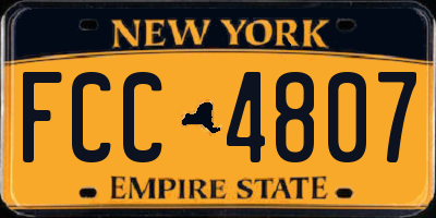 NY license plate FCC4807