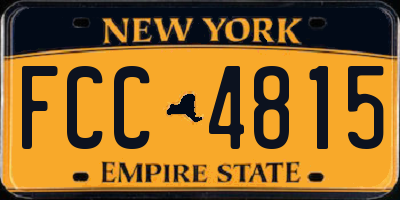 NY license plate FCC4815