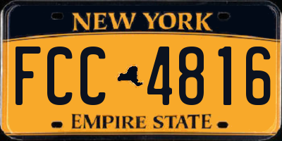 NY license plate FCC4816