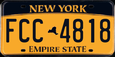 NY license plate FCC4818