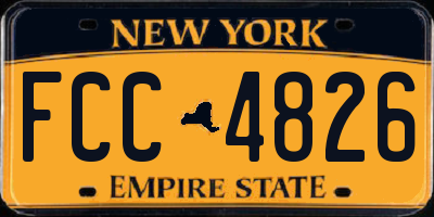 NY license plate FCC4826