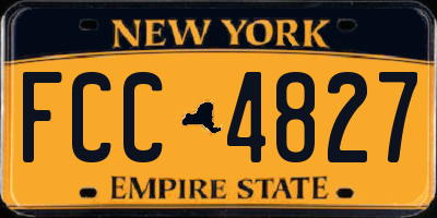 NY license plate FCC4827
